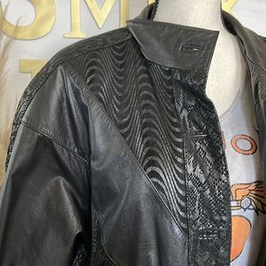 Pioneer Wear black vintage 80’s leather Jacket size 12